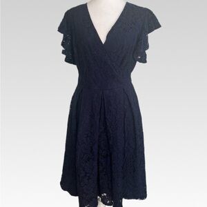 MISSMAY Chic Navy Lace Midi  Dress size M